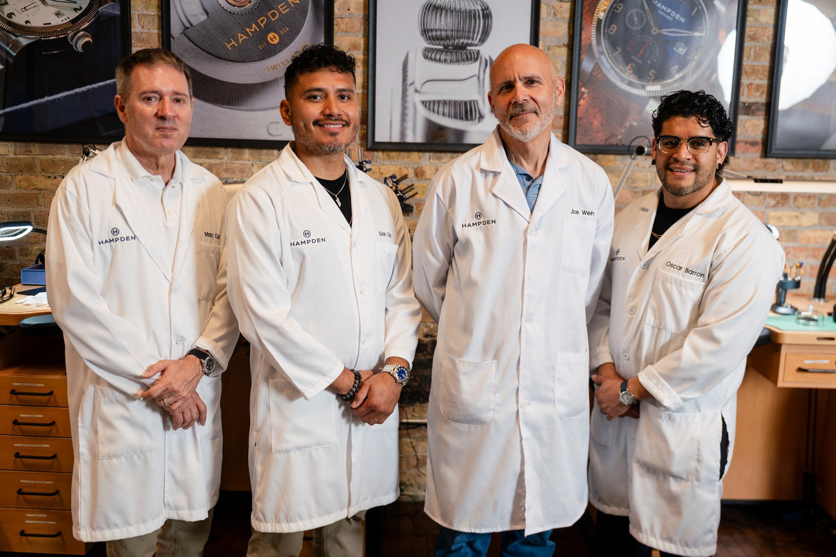 Guests and instructors at the bench during a First Hand workshop in Chicago